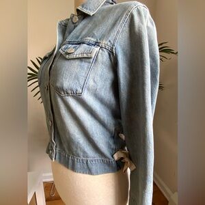 GAP 1969 DENIM JACKET WITH SIDE LACES MED